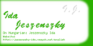 ida jeszenszky business card